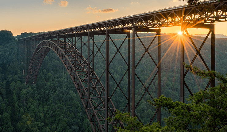 A bridge in West Virginia.